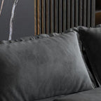 Modern Flared Arm Sofa with Water Resistant and Bolster Pillows