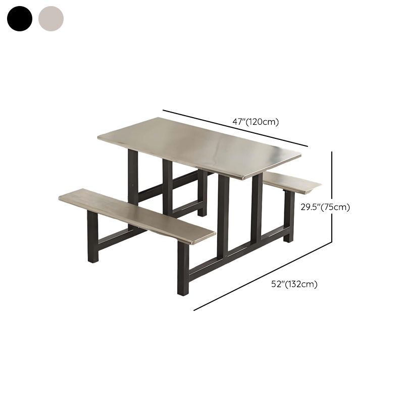 Simplistic Bench with Eased Edge, Assembly Required, Alloy/Composite Wood Cover, Rectangle Shape