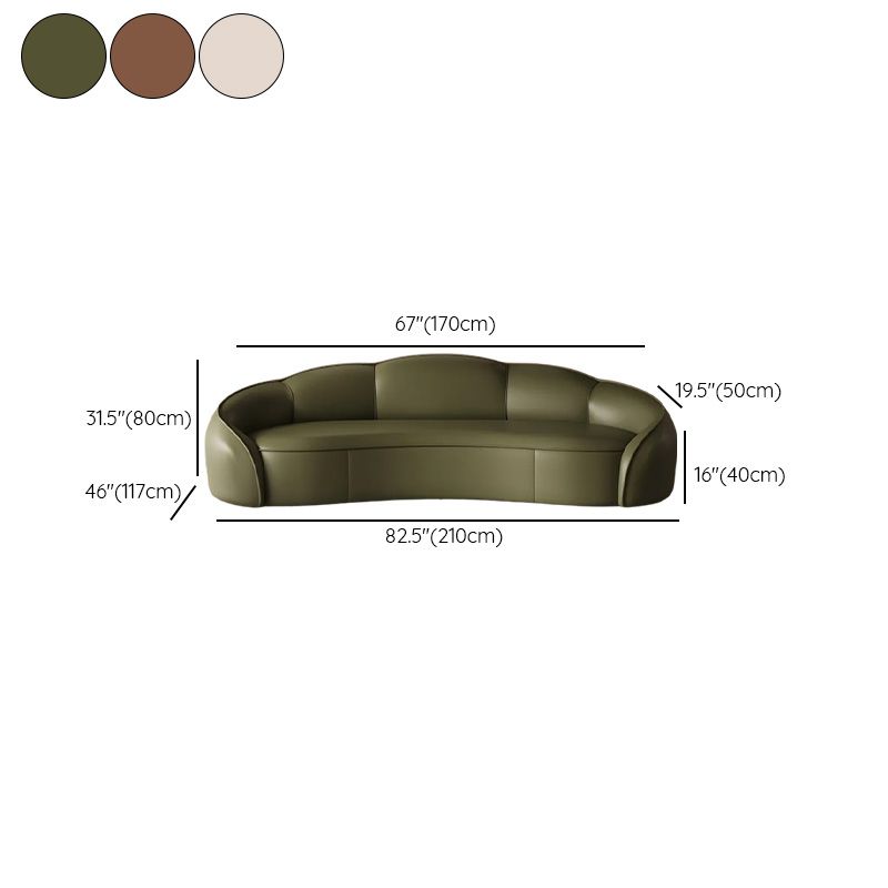 Versatile Olive Green/Ivory/Sand Sofa/Loveseat/Single Sofa with Sloped Arms and Concealed Support