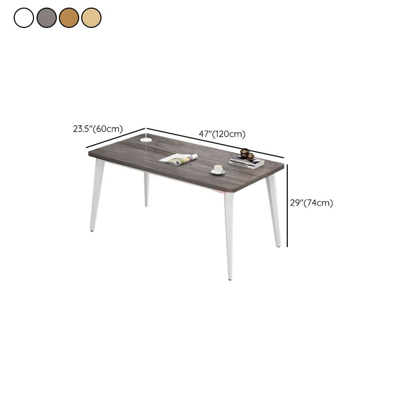 Casual Adjustable Writing Desk with Scratch-proof Parsons Base in Chalk/Sepia/Natural, Unattached with Foot Pad