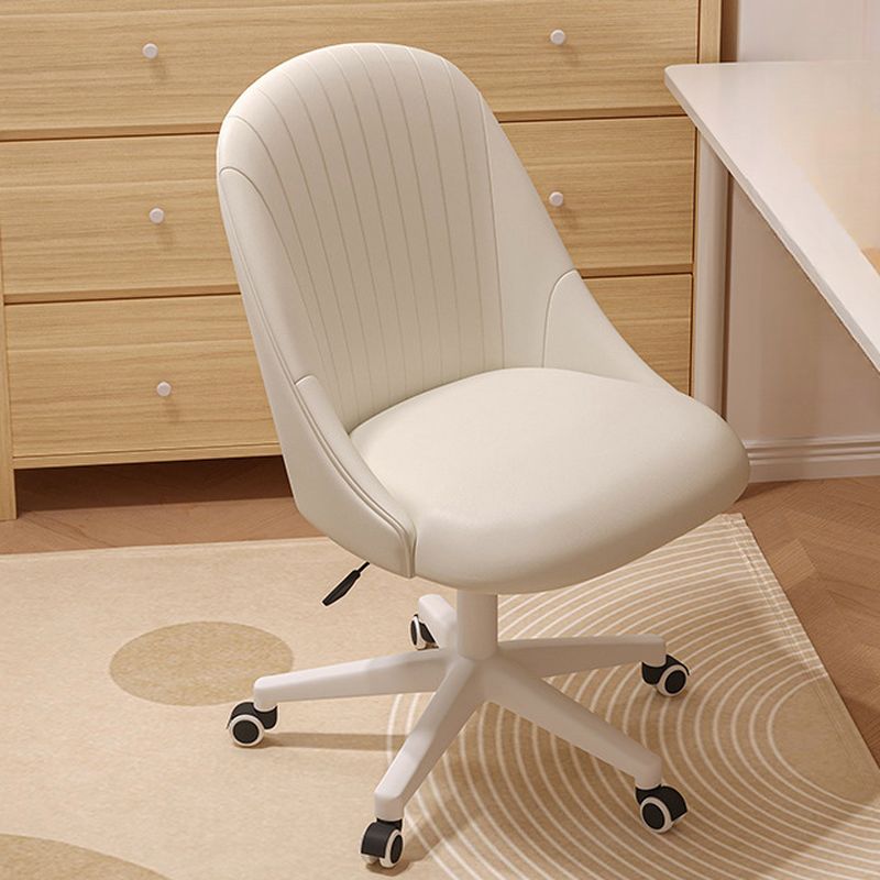 Minimalist Work Stool Moves Up and Down with Low Back, Swivel Rollers, and Moveable Design