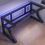 Alloy Sleigh Base Hydrophobic Innovation Office Computer Desk with Cable Management and Rounded Corners, Cable Management Included