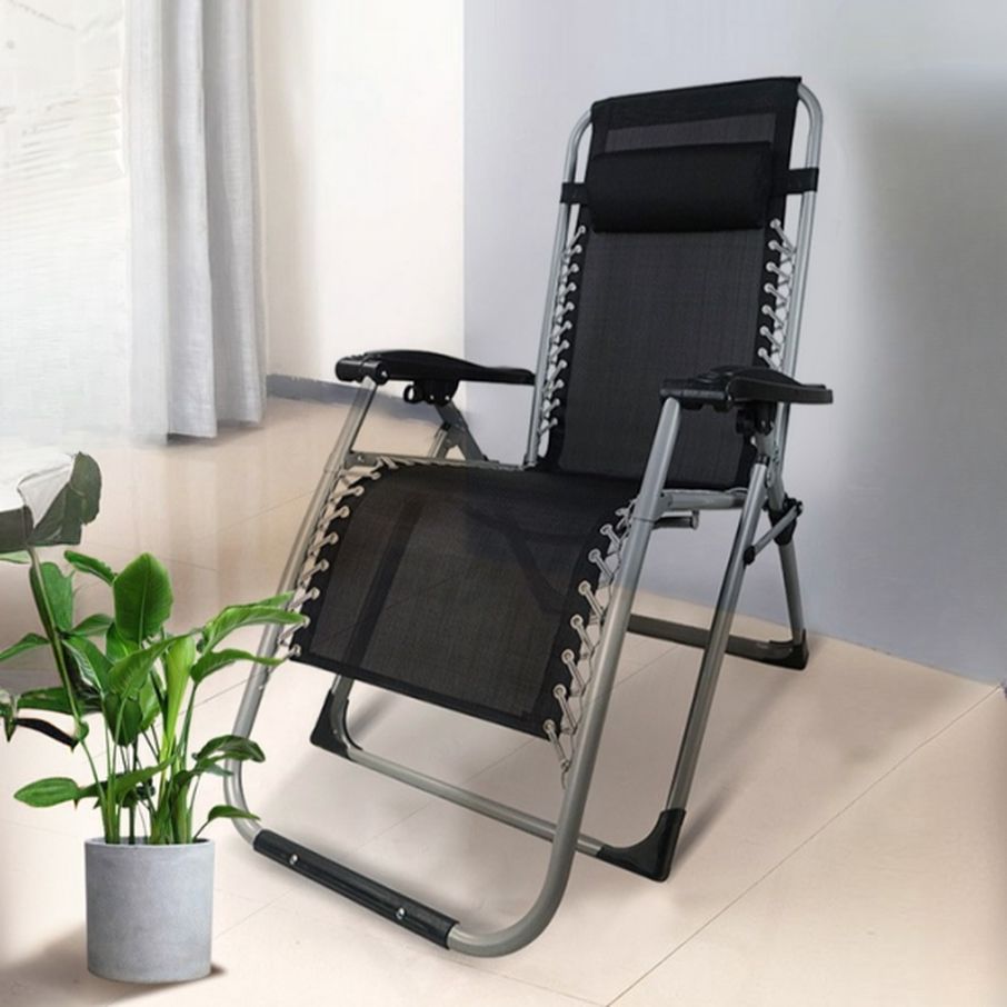 Grey/Midnight Black Compact Recliner Chair with Standard (No Motion) Base and Independent Foot Movement, Button-tufted Detachable Cushion & Cupholder Included/Not Included
