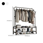 Contemporary Steel Coat Rack with Stockroom, 2 Shelves/4 Shelves/5 Shelves & Alloy Hook
