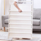 Art Deco Bambusa Rectangle Shoe Rack with 6/5/7 Shelves for 21-30/11-20/1-10 Pairs in Drawing Room