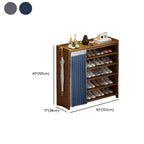 Art Deco Bambusa Rectangle Shoe Rack with 7 Shelves/6 Shelves/5 Shelves, Floor Mounted for 11-20 Pairs/1-10 Pairs/21-30 Pairs in Drawing Room