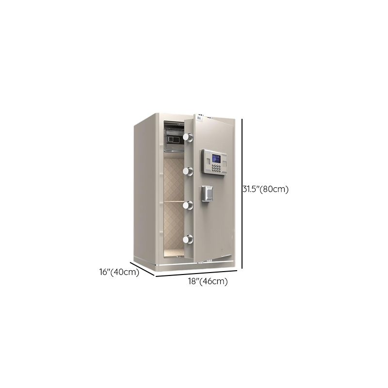 Steel Security Safe with Battery, Pry Resistant, Lockable, Keys, Interior, and Shelves