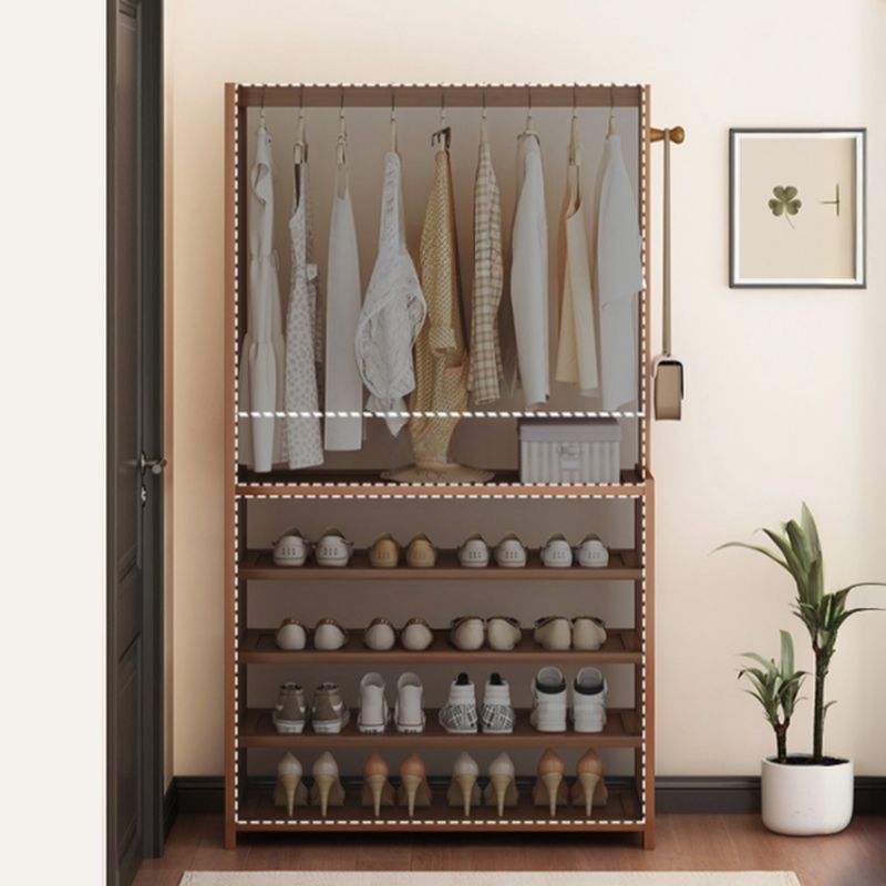 Modern Simple Style Hall Rack with 5 Shelves/4 Shelves and 1 Hook