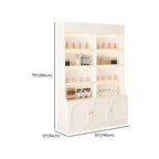 Fitted Detached Ground Display Stand in Wood with 5 Shelves, Locker and Open-air Storage in a Trendy Style