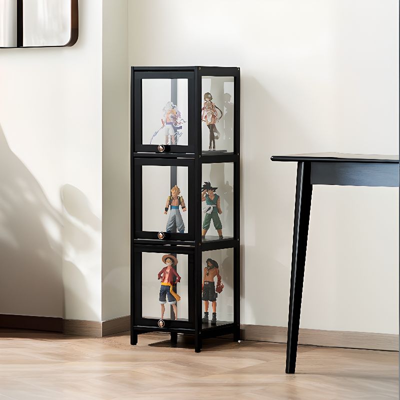 Bambusa Flooring Curio Cabinet with Stockroom, 4 Cabinets/3 Cabinets/2 Cabinets, 4 Shelves/3 Shelves/2 Shelves, 4 Doors/3 Doors/2 Doors