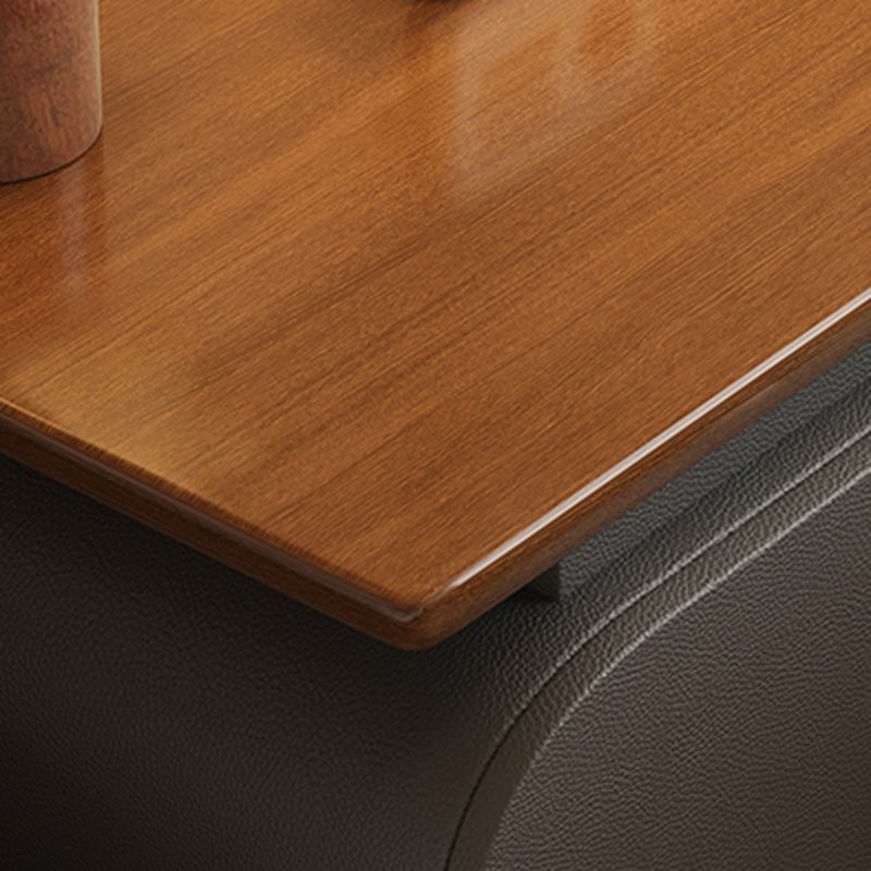 Modish Nightstand With Drawer Organization, 2 Drawers, and Natural Wood Countertop