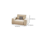 Fade-proofed Standard/Single Sofa in Off-White for Drawing Room with Armrest and 3/1 Pillow