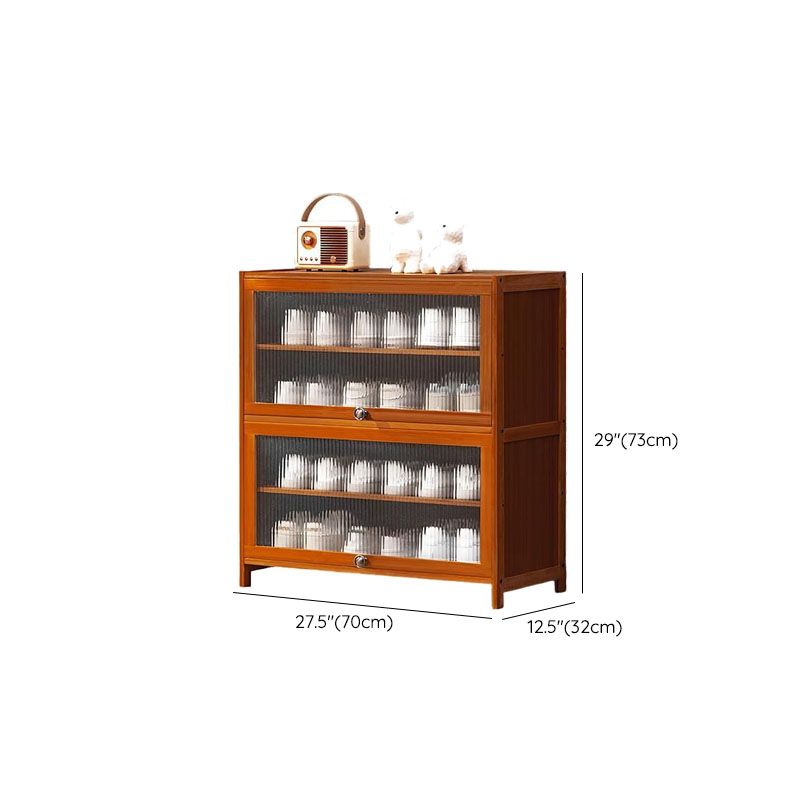 Wenge Brown Bamboo Dustproof Shoe Console 10 Tiers/8-tier/6 Tiers