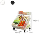 Portable Center with Metal Countertop, Basket, and 3/2 Baskets