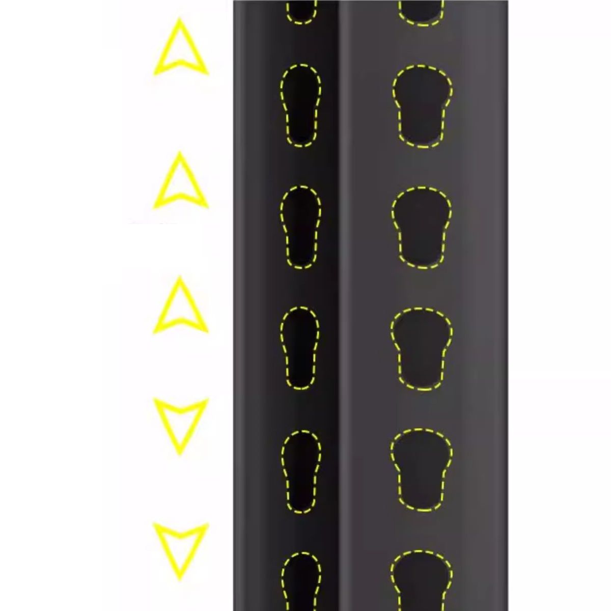 Ink Minimalist Tool Storage Rack with Shelves, Steel Frame, Detached Installation