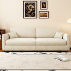 Drawing Room Standard Sofa in Light Gray/Dark Blue/Amber Color with Armrest
