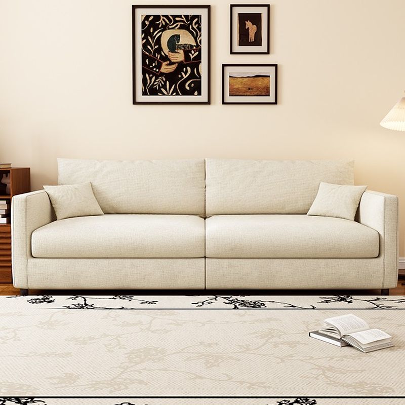 Drawing Room Standard Sofa in Light Gray/Dark Blue/Amber Color with Armrest
