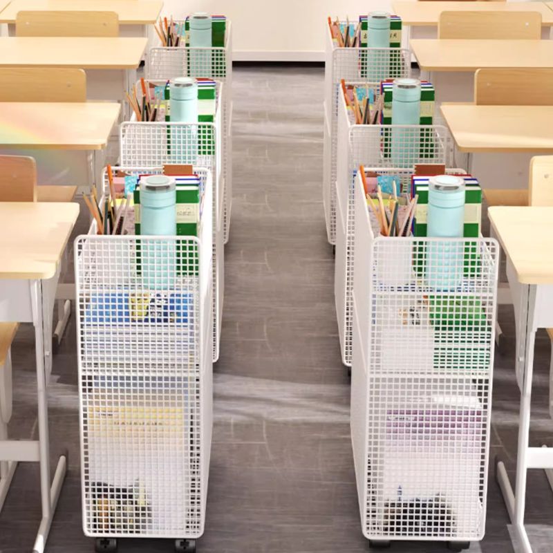 Alloy Under Desk Office Book Cart with 3 Shelves/2 Shelves All Ages