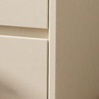 Simplistic Drawer Storage Nightstand with 2 Drawers, Pleather Countertop, and Leg