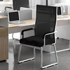 Minimalist Ink Upholstered Office Desk Chairs with Armrest and Ergonomic Design