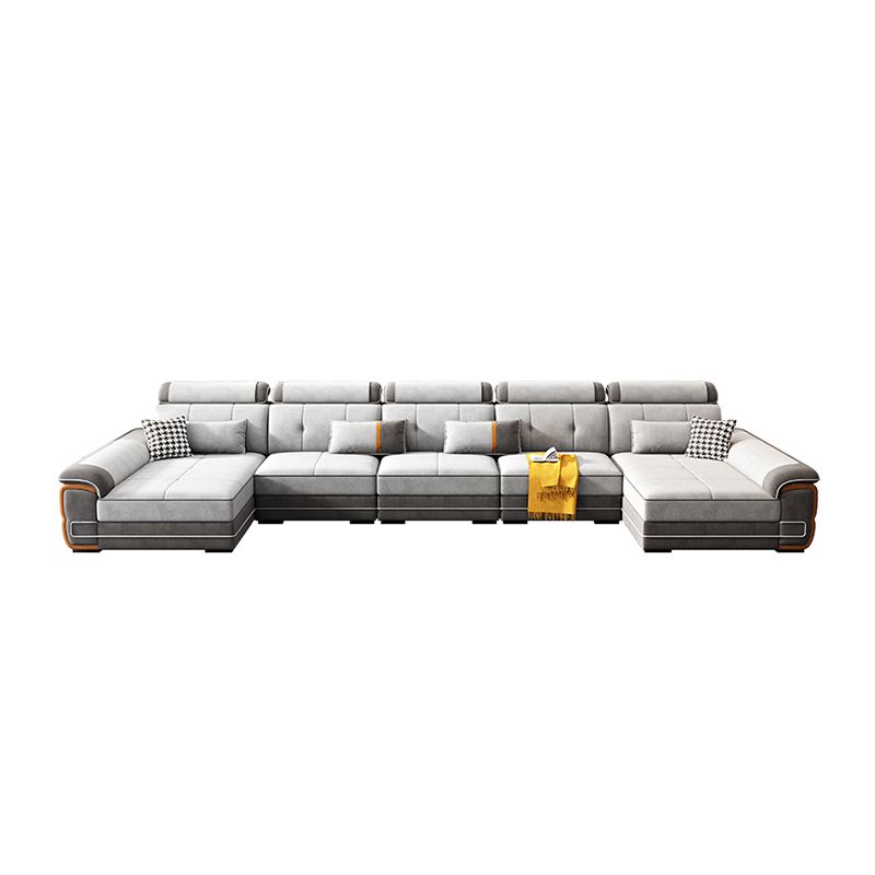 Living Room Modular Sofa in Modern Style Minimalist Sofa with Pillow Pillow Armrest