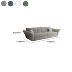 Modish Solid Color Water Resistant Standard Sofa/Loveseat in Light Gray/Navy Blue/Olive Green, Seats 3/2-seater with 2 Pillows