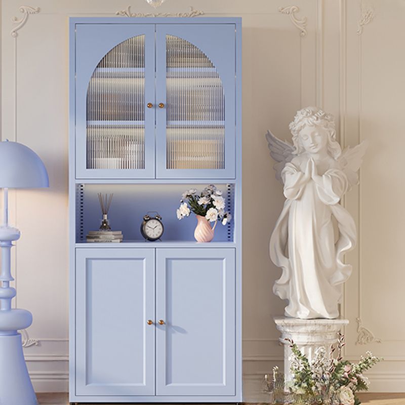 Steel Vertical Organizer Shelf with 2 Cabinets/1 Cabinet, 6-Shelf, and Closed Back