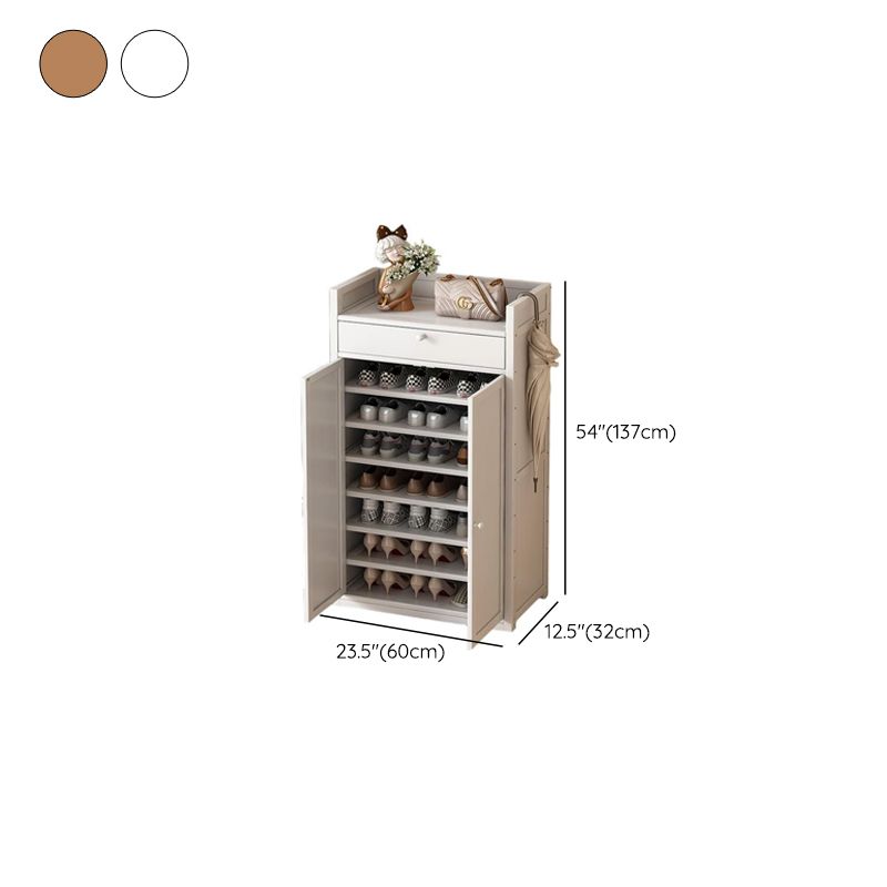 Bambusa 7-tier/6 Tiers/8-tier Shoe Displays with Horizontal Sloping Shelves and Dustproof Cover