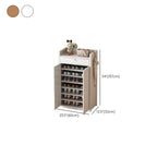Bambusa 7-tier/6 Tiers/8-tier Shoe Displays with Horizontal Sloping Shelves and Dustproof Cover