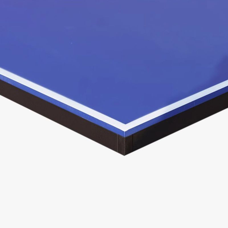 Indoor Dark Blue Synthetic Laminate Ping Pong Table with Included Table Tennis Paddle