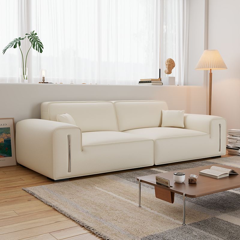 Drawing Room Standard Sofa in Black/Light Gray/Light Brown with Armrest