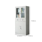 Ivory Trendy Alloy Supplies Cabinet with Locker, Adjustable Shelving, Locking Door, and 1-Wide Compartments