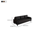 Drawing Room Standard Sofa in Pu Leather with Gray/Mocha/Off-White Upholstery and Armrest