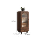 Rectangular Accent Cabinet with Closet, Glazed Door, Cabinet Knobs, Chalk/Sepia Top, Soft Close Drawer, and Stain Resistant Finish