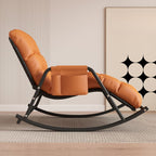 Casual 2 Person Rocking Chair Couch, Stationary with Rear Back