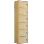 Elegant Locking Wood Filing Cabinet with Shelves & Smooth Casters