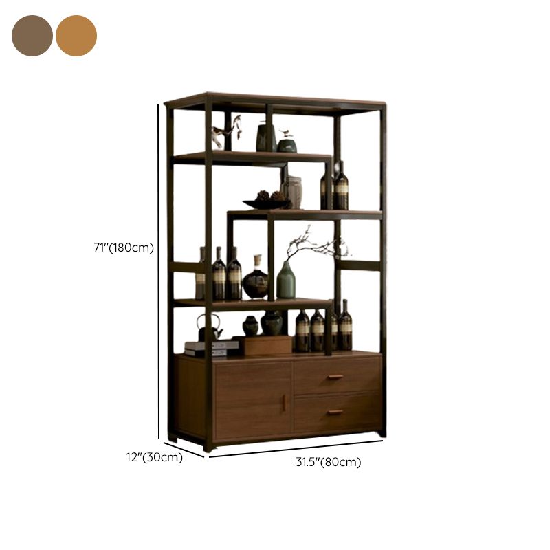 Ground Curio Cabinet with 7/8 Shelves and Accessible Storage