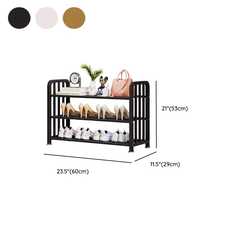 Art Deco/Glam Alloy Rectangle Shoe Rack with 6/5/4 Shelves for 1-30 Pairs in Drawing Room