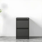 Modern Steel Vertical Filing Cabinet with Lock, Drawers & Self-Close Glides