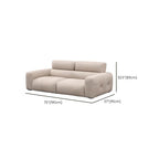 Modish Solid Color Stain Resistant Standard Sofa/Loveseat in Beige for 3-seater/2