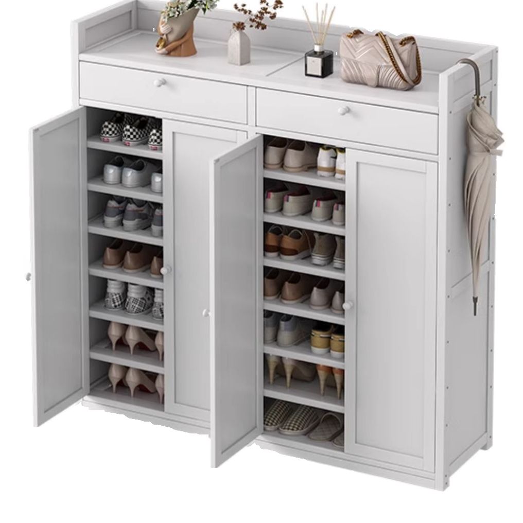 Bambusa 7-tier/6 Tiers/8-tier Shoe Displays with Horizontal Sloping Shelves and Dustproof Cover