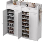 Bambusa 7-tier/6 Tiers/8-tier Shoe Displays with Horizontal Sloping Shelves and Dustproof Cover