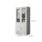 Ivory Trendy Alloy Supplies Cabinet with Locker, Adjustable Shelving, Locking Door, and 1-Wide Compartments