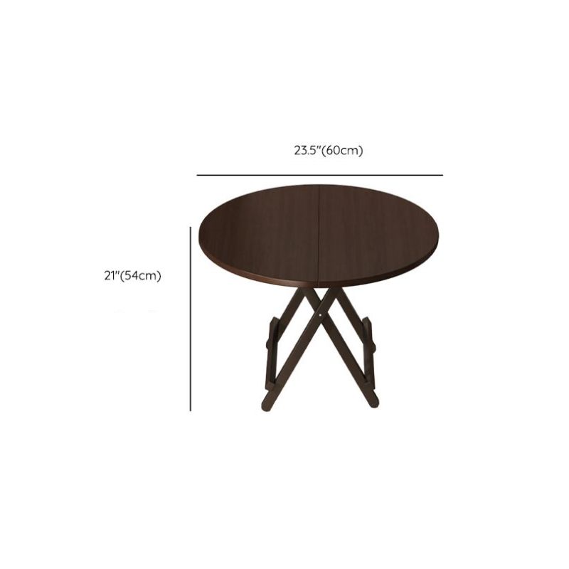 Veneer Dining Table with Crossed Legs, Scratch-proof, Foldable, 2-seater/Seating for 4