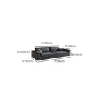 Modern Flared Arm Sofa with Water Resistant and Bolster Pillows