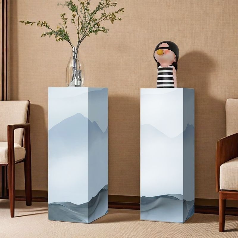 Up to 19 in L x 30 to 39 in/20 to 29 in H Sintered Stone Unfinished Marble Square Display Table