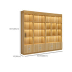 Multi-shelf Modern & Contemporary Style Wood Hutch Cabinet for Living Room