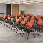 Multipurpose Chair with Exposed Back and Handrail, Foldable Coal Metal Frame, 1 Chair for Tile Flooring