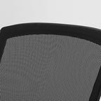 Simple Midnight Black Upholstered Ergonomic Office Chairs with Armrest