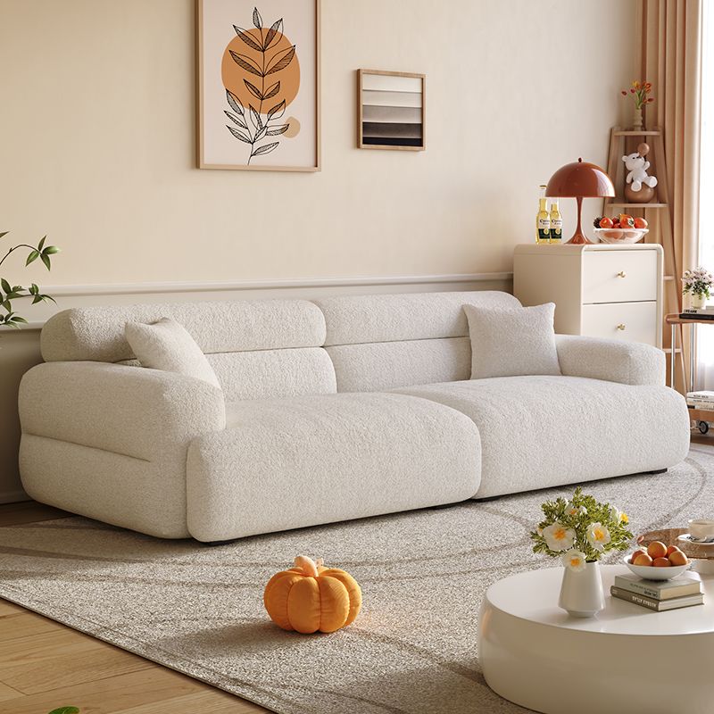 Modish Solid Color Stain Resistant Standard Sofa in Black/Light Gray/Coffee with 2 Pillows, Available in 4-seater/5 Person/3-seater
